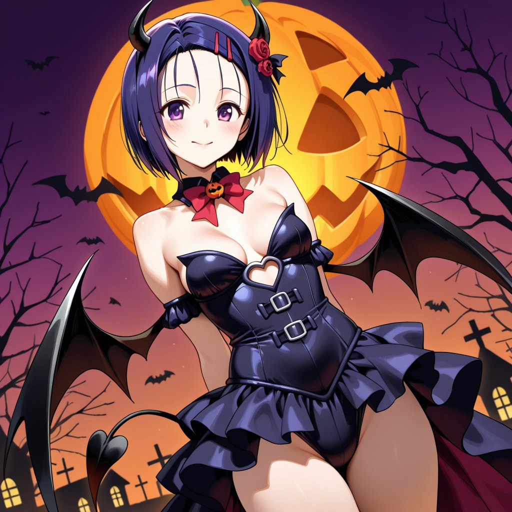 SAMONAI2026's tweet photo. ハロウィン👻ララ🎃春菜 | SAMONAI #pixiv https://t.co/UuH2R4z6Fp 
#AIイラスト #ToLOVEる #ララ・サタリン・デビルーク #西連寺春菜 #ハロウィン 
pixivに10枚ずつ載せてます。 https://t.co/apYqp8weLq