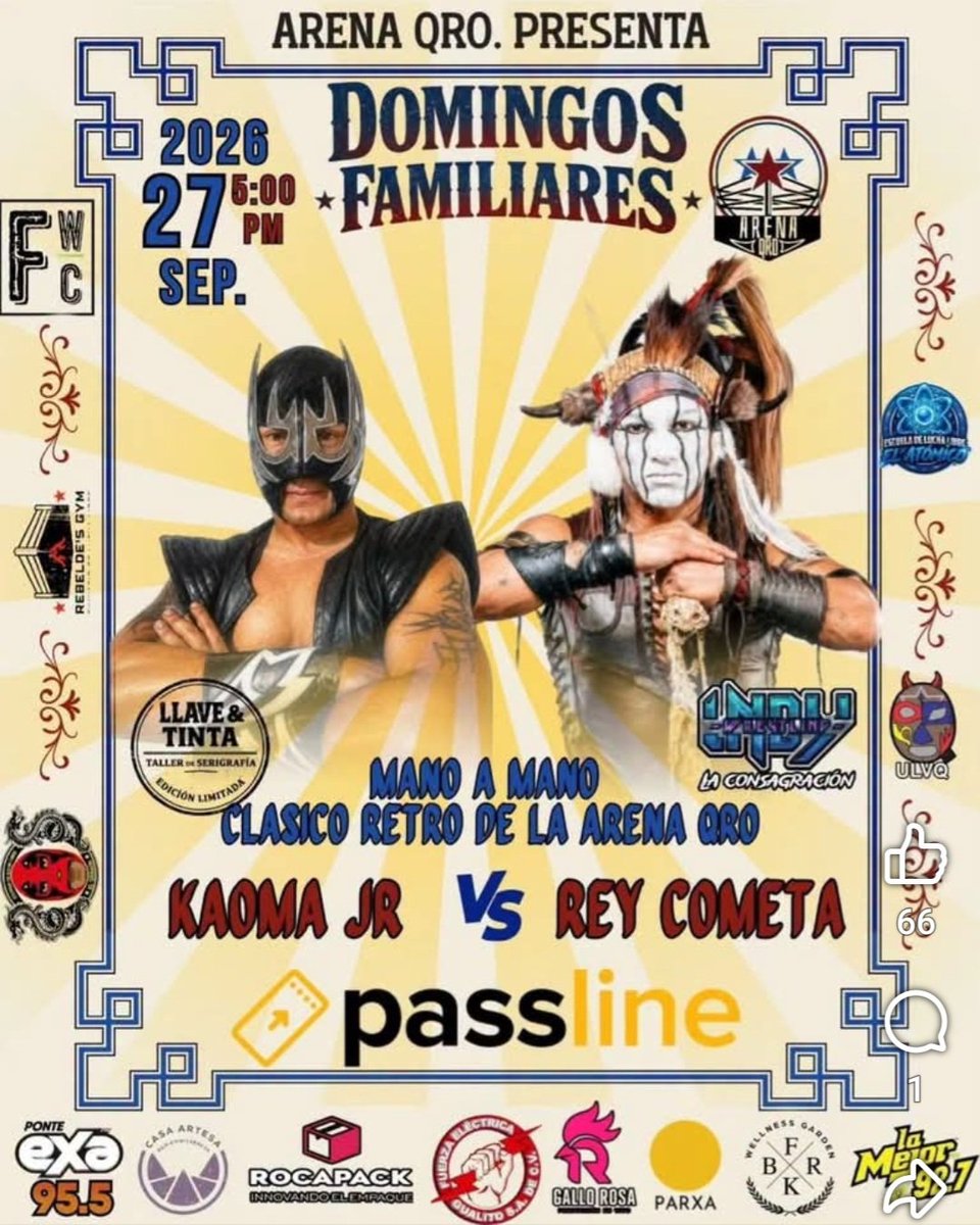 RobViper's tweet photo. Had high expectations &amp; they met them. A wonderful display of high end lucha libre that left me smiling. In front of a great crowd too, one that recognized these two as locals who made it big. One of my favorite matches of 2026.

Went up on the Arena Queretaro FB today. https://t.co/AgWSSwk6c5