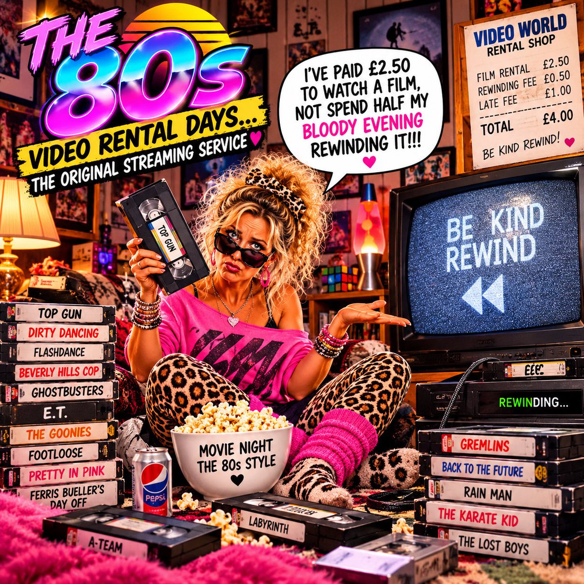 BenidormDebs's tweet photo. THE 80s!!! 📼🍿🤣 When rewinding a video sounded like a bloody jumbo jet taking off!!! ✈️🤣🤣🤣❤️ https://t.co/a8EPHCHMiI