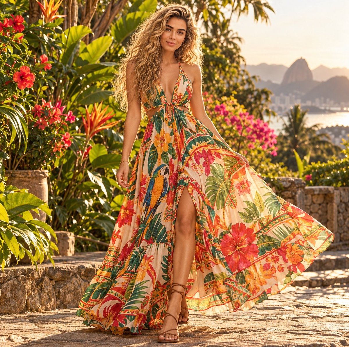 ValeskaBourbon's tweet photo. Tem marcas que sabem traduzir a alma de um país, e a FARM Rio faz isso como ninguém. 🌺 

Cor, movimento, natureza e uma brasilidade que transborda em cada estampa. 

Um pouco do nosso editorial Verão 2027, celebrando tudo o que torna a moda brasileira tão especial. ☀️🇧🇷 https://t.co/9HfWL5LCRl