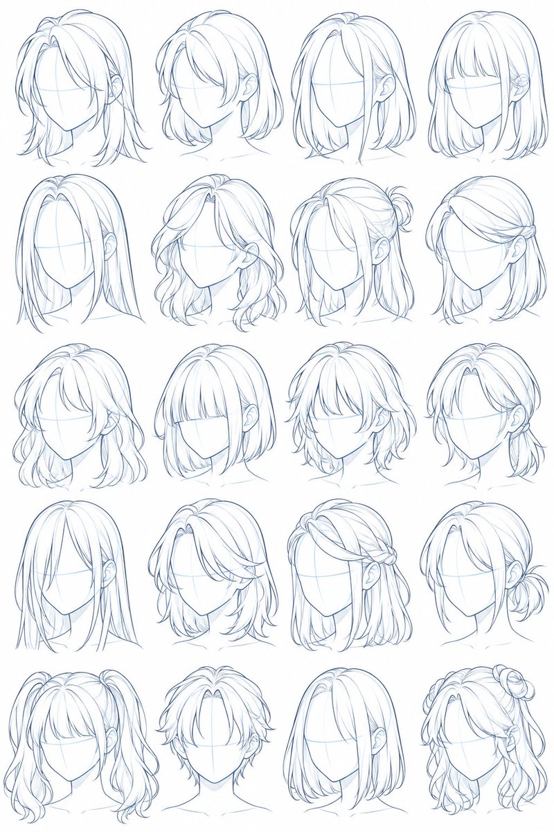 mellofriendy's tweet photo. Hair design reference sheet https://t.co/HJJhWFm8mh
