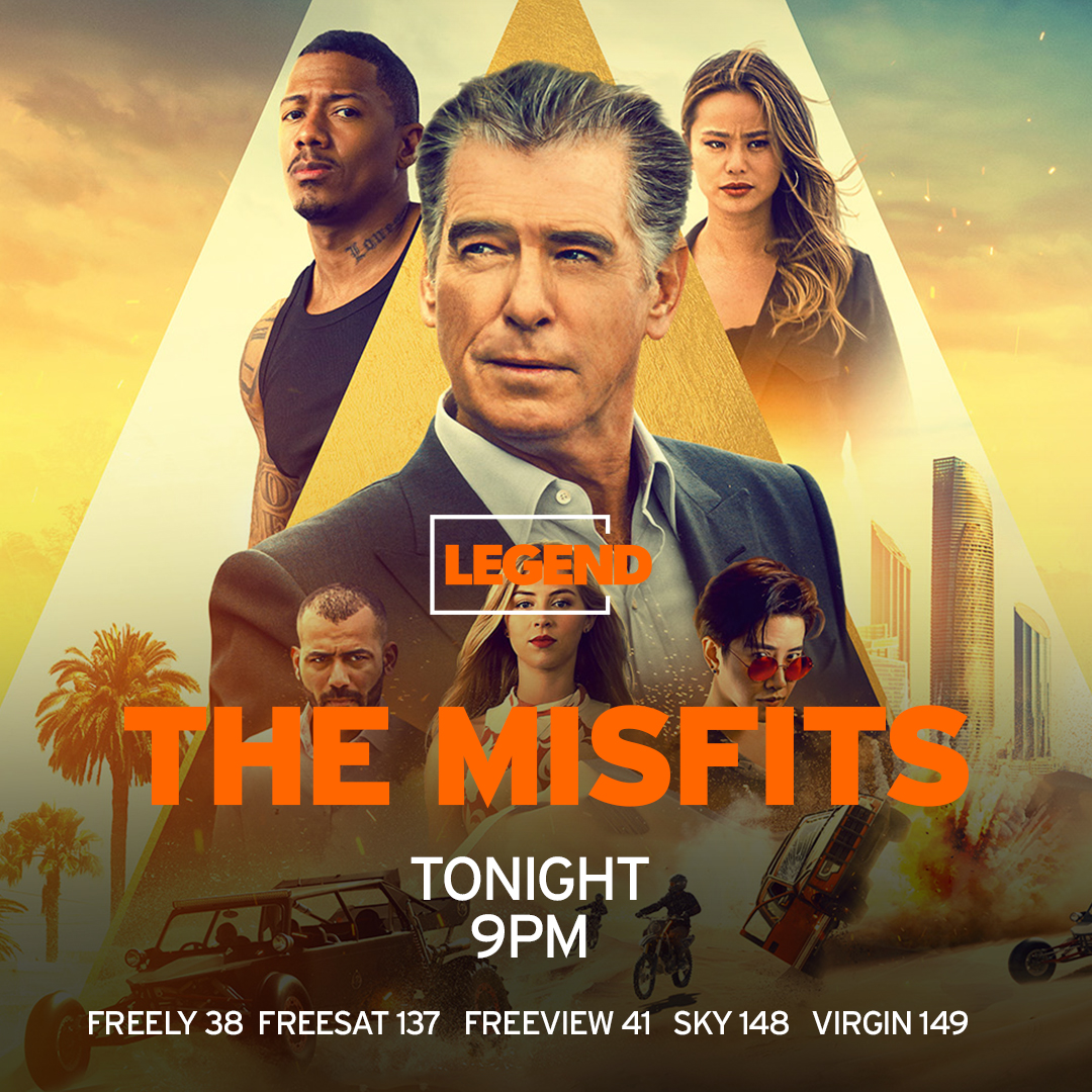 Legend__Channel's tweet photo. They're not bad guys...they just steal from them!
Pierce Brosnan heads the cast in Renny Harlin's tense thriller The Misfits at 9pm.
@FreeviewTV 41, @freesat_tv 137, @skytv 148, @virginmedia 149, @Freely_tv 38 https://t.co/buR7ZMq2b0