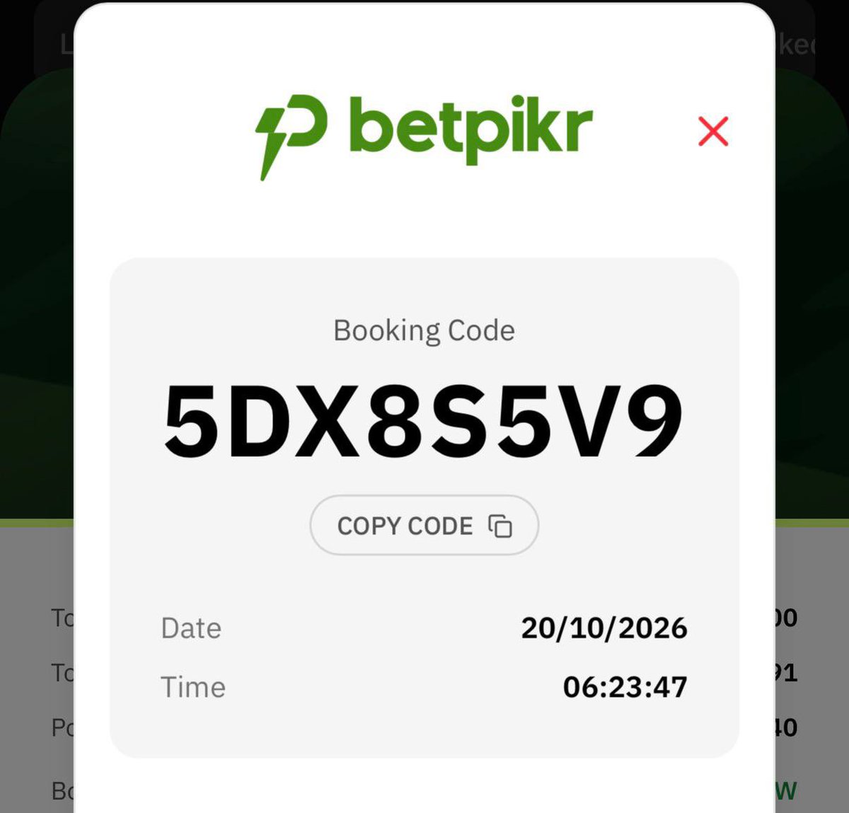 twitgameboy's tweet photo. ODDS ON BETPIKR

2 ODDS-  7EYJC6MN

23 ODDS - 5DX8S5V9
 
✳️Register ur Betpikr here 👇

https://t.co/862s6iqRVv

Promo Code - GAMEBOY https://t.co/K6gmFaz4ox