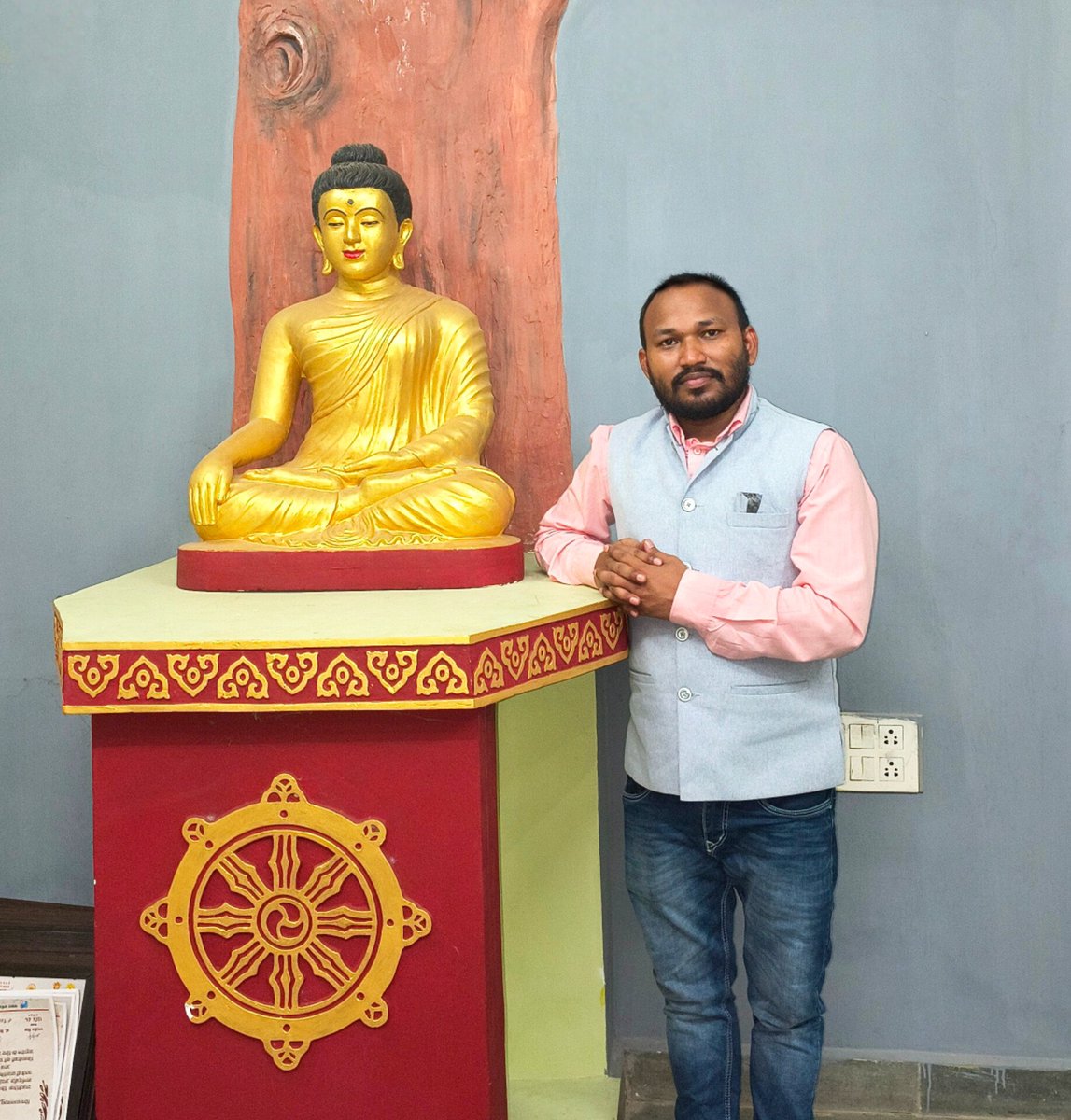 SurajKrBauddh's tweet photo. Namo Buddhay! Heartfelt greetings to all on Samrat Ashoka Vijaya Dashami! ☸️💙

May the historic legacy of Ashoka the Great and the sacred Dhamma revival movement led by Babasaheb Ambedkar illuminate every life with the wisdom of the Buddha. https://t.co/Qi41TLMHh0