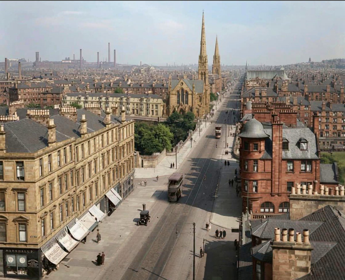 BhriainGael's tweet photo. Summer`s day 1920 looking east along Great Western Road, Glasgow 🏴󠁧󠁢󠁳󠁣󠁴󠁿 💙 https://t.co/boO5Bmknif