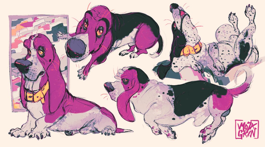 mozagrin's tweet photo. I've been meaning to draw a basset hound for a while now. https://t.co/LtflCVGjWa