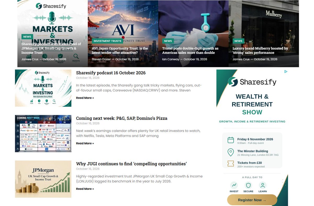 Sharesify's tweet photo. Companies in the news:

#AAL #BHP #BNZL #BPM #CRPR #G4M #GBG #GEN #GFRD #GKP #GMS #IES #MCB #PLUS #SBRE #THS #TIN #TRI #UOG #WIX #XPP

Head to https://t.co/ijnjFzt8db for news, views and analysis https://t.co/2ocP3kazlk