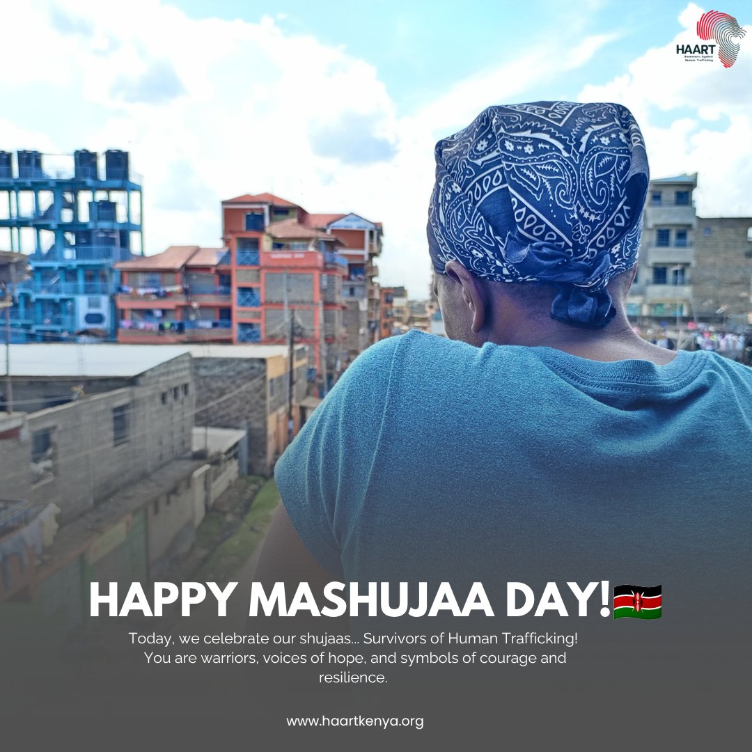 HAARTKenya's tweet photo. #HappyMashujaaDay

As Kenya marks Mashujaa day, we celebrate our Shujaas! 💪🏾🇰🇪

Survivors of human trafficking are more than survivors. Their strength inspires us, and their stories remind us that freedom is worth fighting for.

#TukoRadaNaHumanTrafficking #EndHumanTrafficking https://t.co/7tqdHVBVbB