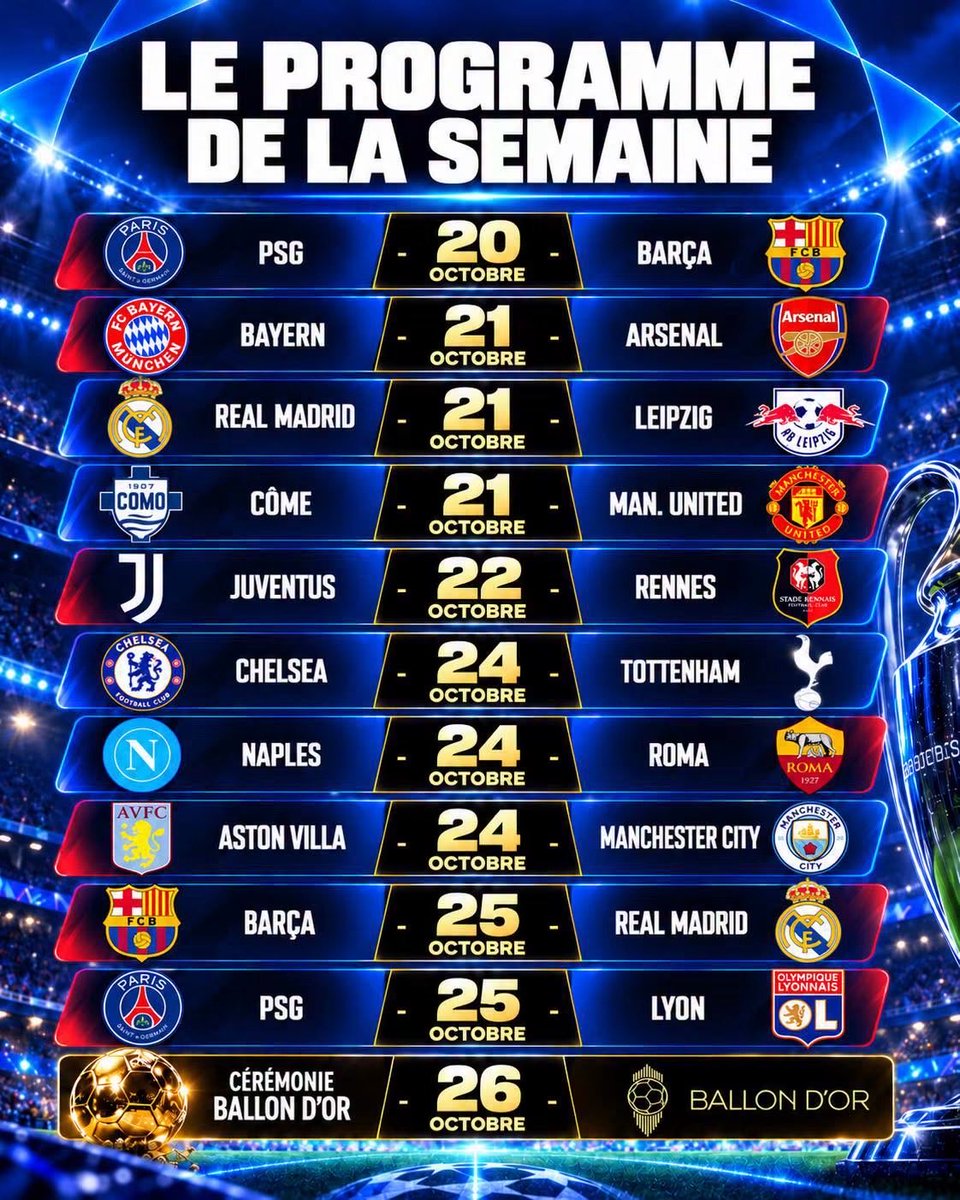 LMDFoot_'s tweet photo. La semaine incroyable qui nous attend ! 😍⚽️

On va se régaler 🍿 https://t.co/NDNClqIBjD