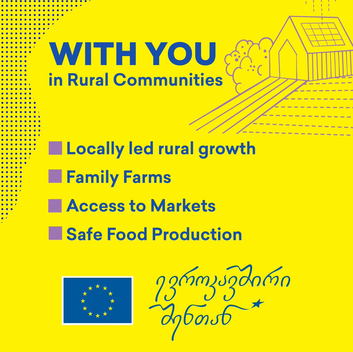 EUinGeorgia's tweet photo. 🇬🇪’s heart beats in its regions. In 2026 the 🇪🇺’s €38 million in new projects will support rural communities, women and family farms by boosting incomes, opening new markets and strengthening local food production.

More: https://t.co/tkIacWc8To
#EUwithYou #ევროკავშირიშენთან https://t.co/CfpvgV4dHH