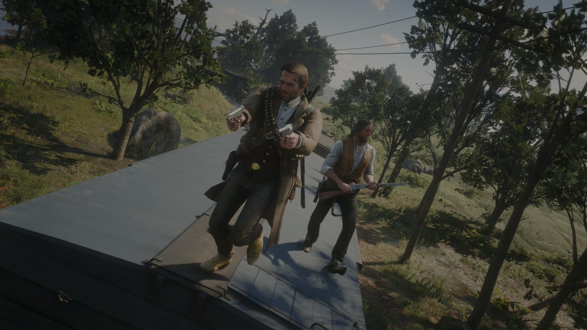 PS5Photography's tweet photo. Is Arthur Morgan or John Marston the cooler character? #RedDeadRedemption https://t.co/3TyanUMzMd