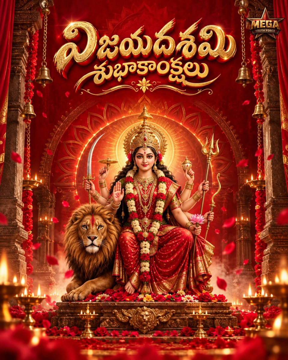 MYF_Nlr's tweet photo. 🪔✨ అధర్మంపై ధర్మం, చెడుపై మంచికి విజయం సాధించిన పర్వదినం విజయదశమి. 🙏❤️

ఆ దుర్గామాత ఆశీస్సులతో మీ జీవితాల్లో సుఖసంతోషాలు, ఆయురారోగ్యాలు, విజయాలు నిండాలని మనస్ఫూర్తిగా కోరుకుంటూ…

మీకు, మీ కుటుంబ సభ్యులకు విజయదశమి శుభాకాంక్షలు! 🌺🕉️🙏

#HappyDussehra2026 https://t.co/DaKn7e2Vpe