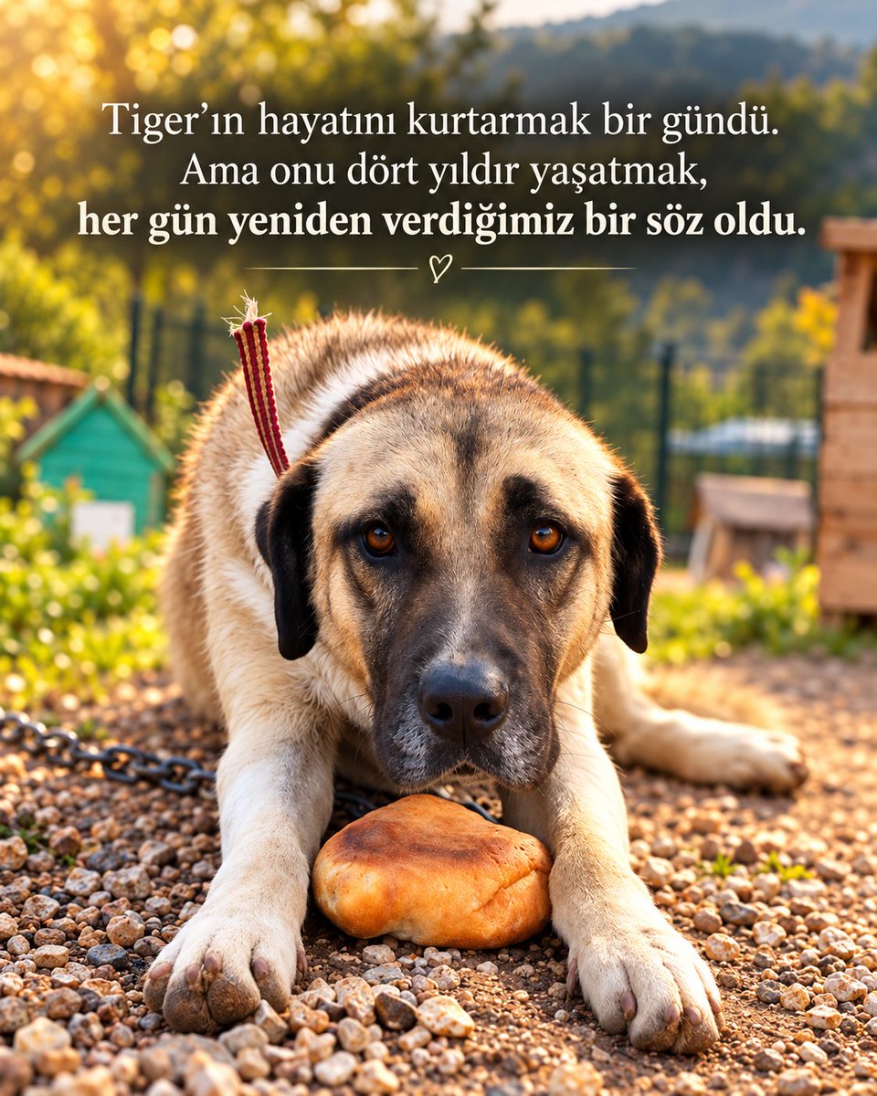 HaydikoA's tweet photo. TIGER 🐾
DÖRT YILDIR BİRLİKTEYİZ…🧿 

Tiger, yaklaşık dört yıl önce Yusufeli Baraj Projesi nedeniyle yaşanan tahliye sürecinde ailemize katıldı.

Belki bir Kangal kırması, belki sıradan bir sokak köpeği… Soyunun, cinsinin, nereden geldiğinin bizim için hiçbir önemi olmadı. O da yaşamak isteyen, sevilmeye ve güvende olmaya ihtiyaç duyan binlerce candan biriydi.

O gün yollarımız kesişmeseydi başına neler gelirdi, inanın biz de bilmiyoruz.

Ama bildiğimiz bir şey var.

Dört yıldır Tiger'ın karnı tok. Dört yıldır başını huzurla koyabileceği bir yeri, kendisini seven insanları, ihtiyaç duyduğunda tedavisi ve en önemlisi güvenli bir hayatı var.

Bütün bunları sizlerin sayesinde başarabildik. ❤️

Tiger'ın hayatını kurtarmak bir gündü. Ama onu dört yıldır yaşatmak, her gün yeniden verdiğimiz bir söz oldu.

Şimdi o sözü tutmaya devam edebilmek için desteğinize ihtiyacımız var.

Çünkü bizim sorumluluğumuz bir canı kurtardığımız gün bitmiyor. Asıl o gün başlıyor.

Tiger ve onunla aynı hayatı paylaşan yüzlerce dostumuzun yarınları için küçük büyük demeden yapacağınız her bağış çok kıymetli.

Dört yıldır birlikte yaşattık. Bundan sonra da birlikte yaşatalım. 🐾

Hesap Adı: Hayvanları Doğayı İnsanları Koruma ve Yaşatma Derneği

IBAN: TR80 0006 4000 0019 1000 6840 30

#HAYDİKO #Tiger #Yusufeli #BirlikteYaşatalım #HayvanRefahı