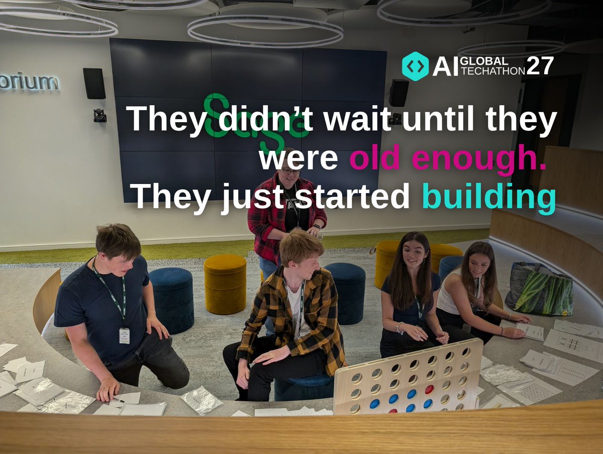 TeensInAI's tweet photo. 🌍 Behind every team of teens building with AI is one person who made it happen.

At the Global AI Techathon, each team started because a Local Ambassador brought it to their community.

Could that be you? Find out more 🔗 https://t.co/kQBuK1Q86E

#GlobalAITechathon https://t.co/cXZCQT5DM8