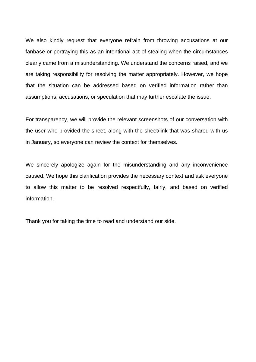 LNGSHOTBoost's tweet photo. [✉️] We would like to address the recent accusations and concerns raised regarding our fanbase and the alleged unauthorized use of email accounts.

We ask everyone to kindly read our full statement below for clarification and context regarding what happened. We hope this helps clear up the misunderstanding and prevent further speculation or unnecessary escalation.