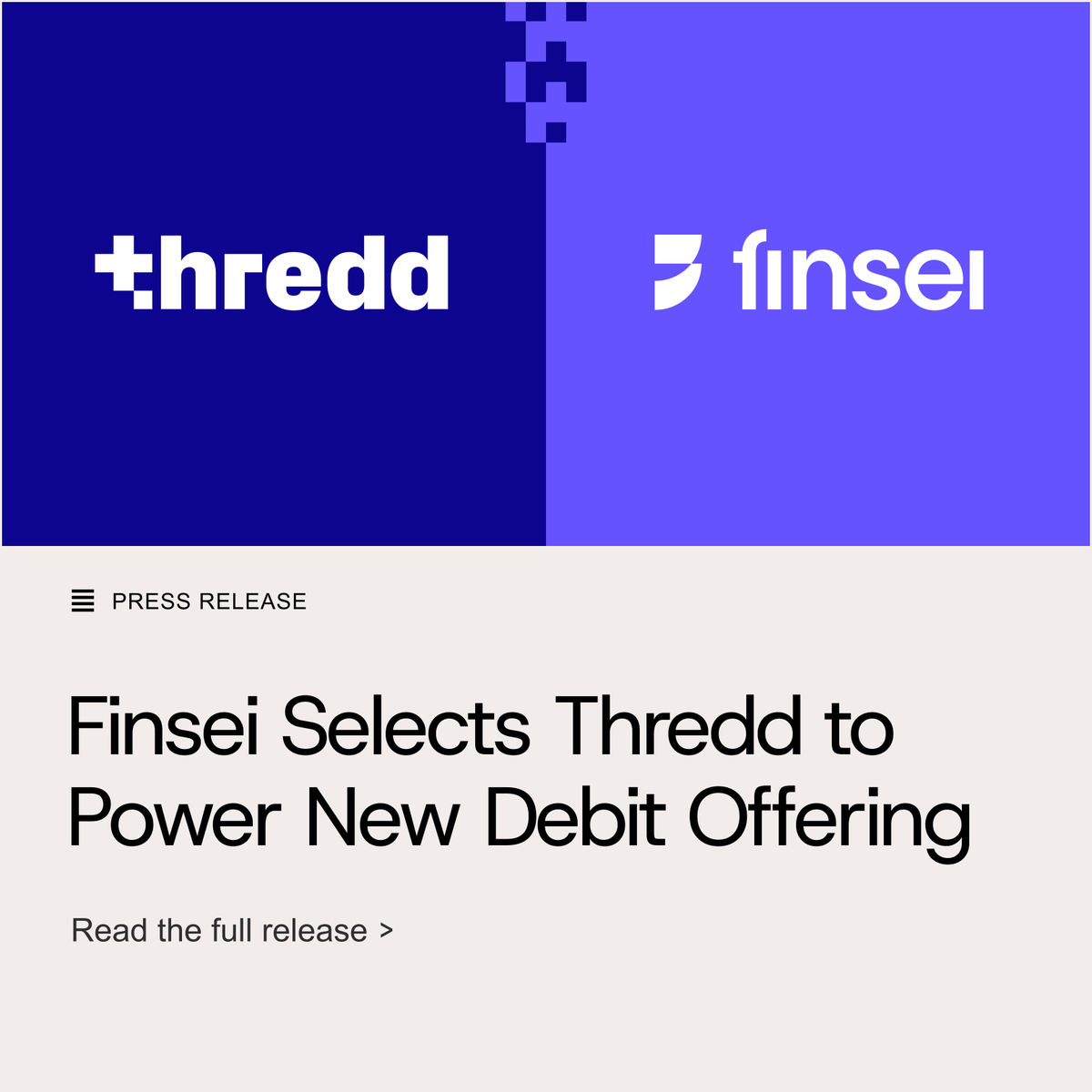 HelloThredd's tweet photo. 💳 #Finsei has selected Thredd to power the processing infrastructure behind its new Mastercard #debit offering.

At launch, Finsei customers will have access to physical and virtual cards, with Apple Pay and Google Pay to follow. A payment received in one currency can be spent in another from the same account, giving businesses greater simplicity and control.

Read the full announcement: https://t.co/OgGBYyNkOq