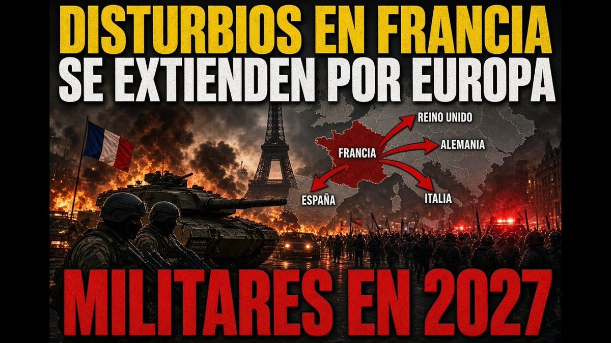 misteriosomundo's tweet photo. Los disturbios en Francia se extenderán por Europa: MILITARES EN 2027 https://t.co/gwNJF0ApgF #videoprogramas #rafapal https://t.co/8HgMzlUnRY