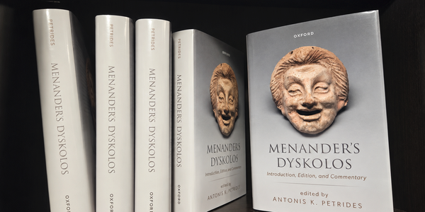 oucyprus's tweet photo. 📚 A major publication in Classical Studies from #OUC.

Oxford University Press has published Menander’s Dyskolos: Introduction, Edition, and Commentary by Antonis K. Petrides.

🎭 New critical edition
📝 Extensive introduction
🔎 First major scholarly commentary on Dyskolos in any language since 1973

A significant contribution to the study of Menander, ancient comedy & Greek theatre.

#OxfordUniversityPress #Menander #Dyskolos #Classics #AncientGreekTheatre #Research