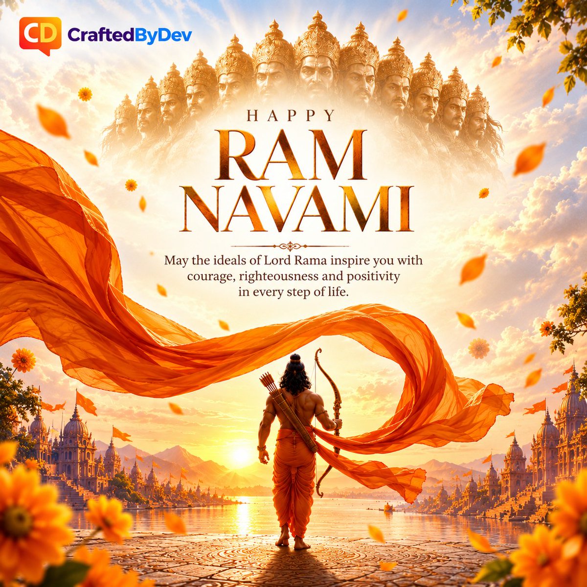 crafted_bydev's tweet photo. Happy Ram Navami! May the ideals of Lord Rama inspire courage, righteousness and positivity in every step of your life.
#RamNavami #JaiShriRam #LordRama #Ayodhya #IndianFestivals #CraftedByDev https://t.co/QGL9lA7cZs