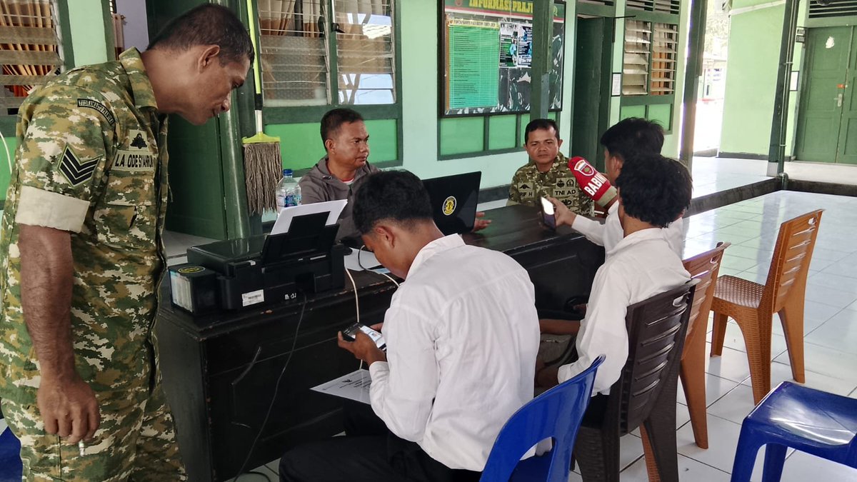 KODIM1413BUTON_'s tweet photo. Konsisten layani calon prajurit, Kodim 1413/Buton dampingi CASIS daftar online dengan optimal di Aula Manunggal Makodim 1413/Buton, Jl Jenderal Sudirman, Kel Wangkanapi, Kec Wolio, Kota Baubau, Selasa 20 Oktober 2026.

#tniad
#dispenad
#puspentni
#TNIindonesia
#tetapsemangat https://t.co/Y56Caqs9fr