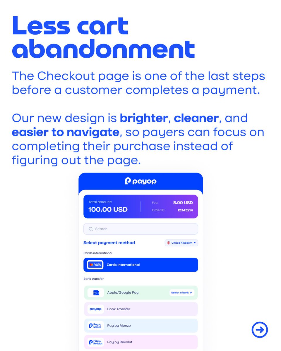 payopcom's tweet photo. We updated the Payop checkout to make payments feel seamless, smooth, and joyful for everyone. Swipe through to see 3 ways our fresh design helps boost your conversion rates β‘οΈ
#paymentsolutions #paymentprocessing #paymentgateway #payop #checkoutpage #checkout https://t.co/Vw3MqZ8kTD