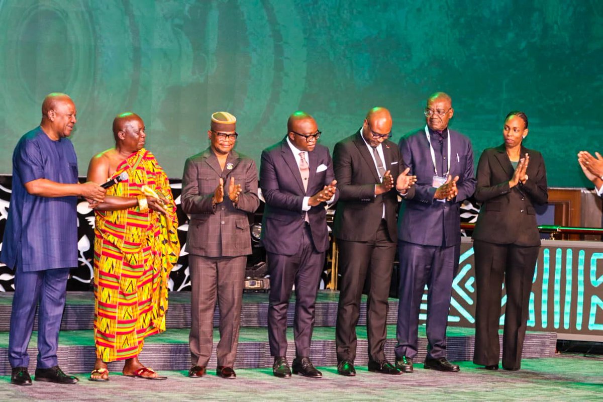RwandaMinesB's tweet photo. On Monday 19 October, RMB CEO Alice Uwase joined leaders from across Africa’s mining ecosystem in Accra for the #MiningInMotion Conference, hosted by the Asantehene, Otumfuo Osei Tutu II, through the Ashanti Green Initiative.

Opened by H.E. John Dramani Mahama, President of Ghana, the conference brings together leaders and stakeholders to advance dialogue on Africa’s minerals policy.

Speaking during a Ministerial Roundtable, CEO Uwase underscored the urgent need for greater collaboration among African countries, stronger exchange of good practices, and sustainable mining approaches that enable Africa to retain a greater share of the value generated from its mineral resources.

The conference runs from 19–21 October 2026.