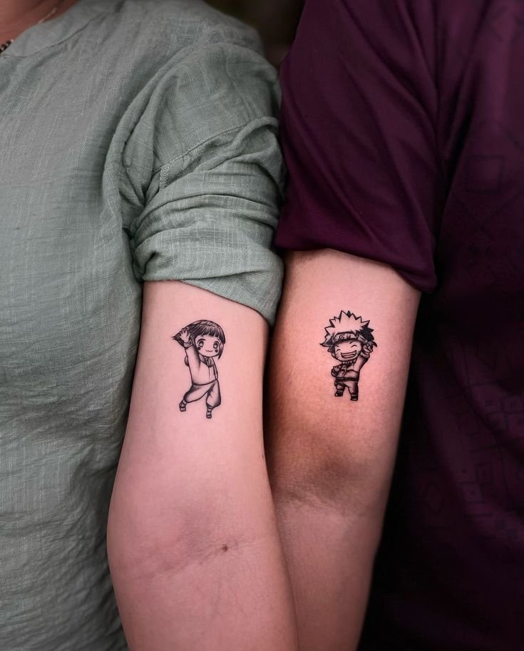 LesliNelson_LN's tweet photo. matching tattoos, matching energies - found my favourite weirdo 🤝💜 https://t.co/sLjqM4Qbk0