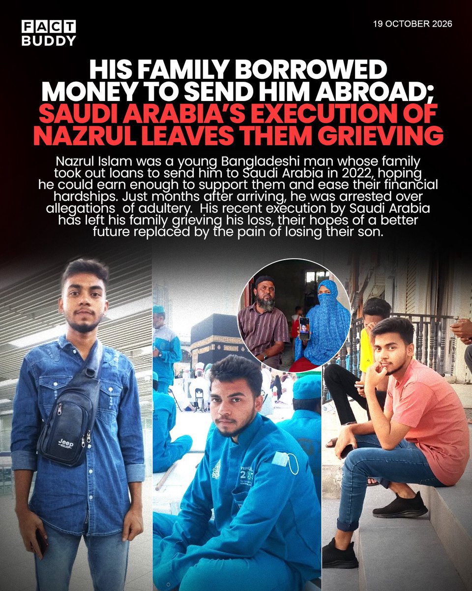 ShalinSpeaks's tweet photo. Saudi to us 

“They were not in Umrah,They were migrant workers from Bangladesh “

OK

“They are not couples “

OK

“They didn’t just kiss. It was a sexual act”

OK

“It was adultery”

Ok. You know what dude? No matter what they did. Beheading two people in the name of religion is barbaric.

You have no right to kill two innocents !!

You have snatched the light out of two young souls and left their families in deep grief. They were migrant workdays who came to your country to help you grow. You fugking killed them !