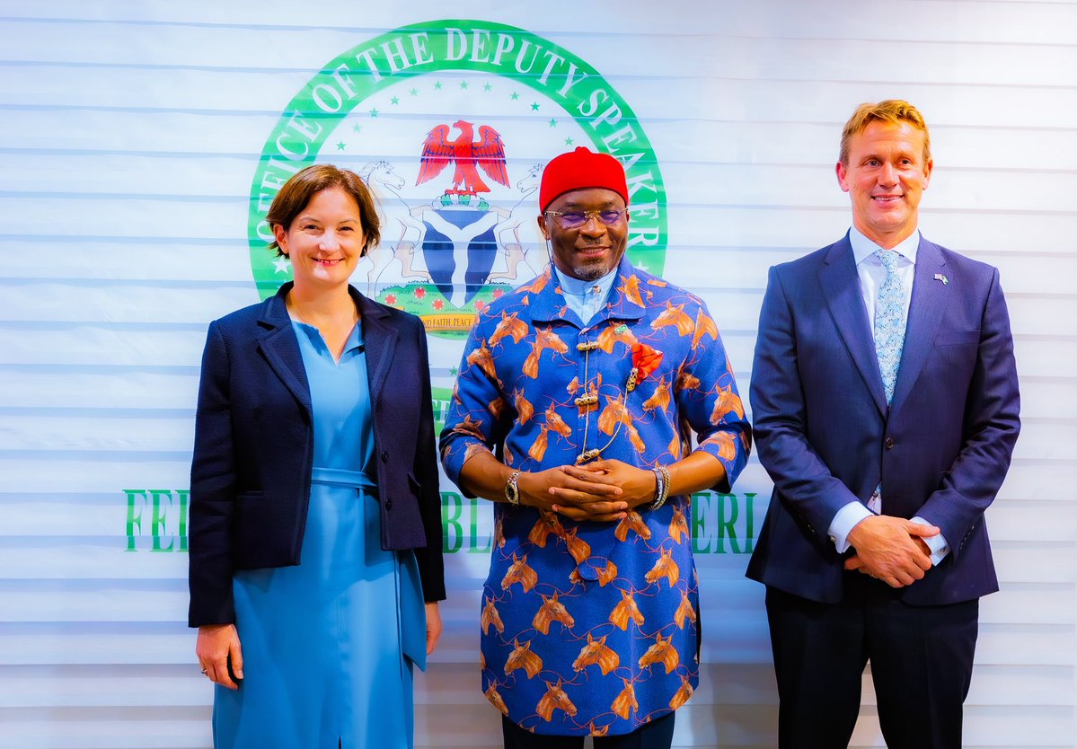 OfficialBenKalu's tweet photo. Yesterday, I received with pleasure the delegation led by Christina Scott, DG Network UK @FCDOGovUK , alongside the newly appointed British High Commissioner to Nigeria, Pete Vowels and other officials, on a working visit to the House of Representatives.

Our discussions focused on the ongoing constitutional review process, particularly state police and the Reserved Seats Bill for women, preparations for the forthcoming elections, and the implementation of the new Electoral Act.

We appreciate the @FCDOGovUK ’s continued commitment to supporting Nigeria’s democratic and economic reforms. We look forward to sustaining this partnership to strengthen democratic institutions, promote good governance and advance national development.