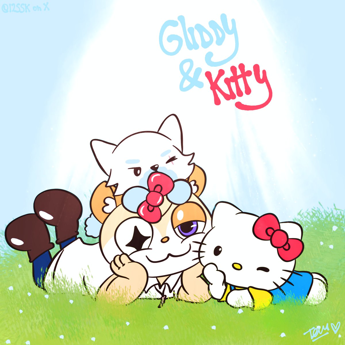 i2ssk's tweet photo. here u go! gliddy and his friend hello kitty 🫰🏻 #EVAN #GLIDDY #에반 #에바니 https://t.co/ISzq5GZvlX