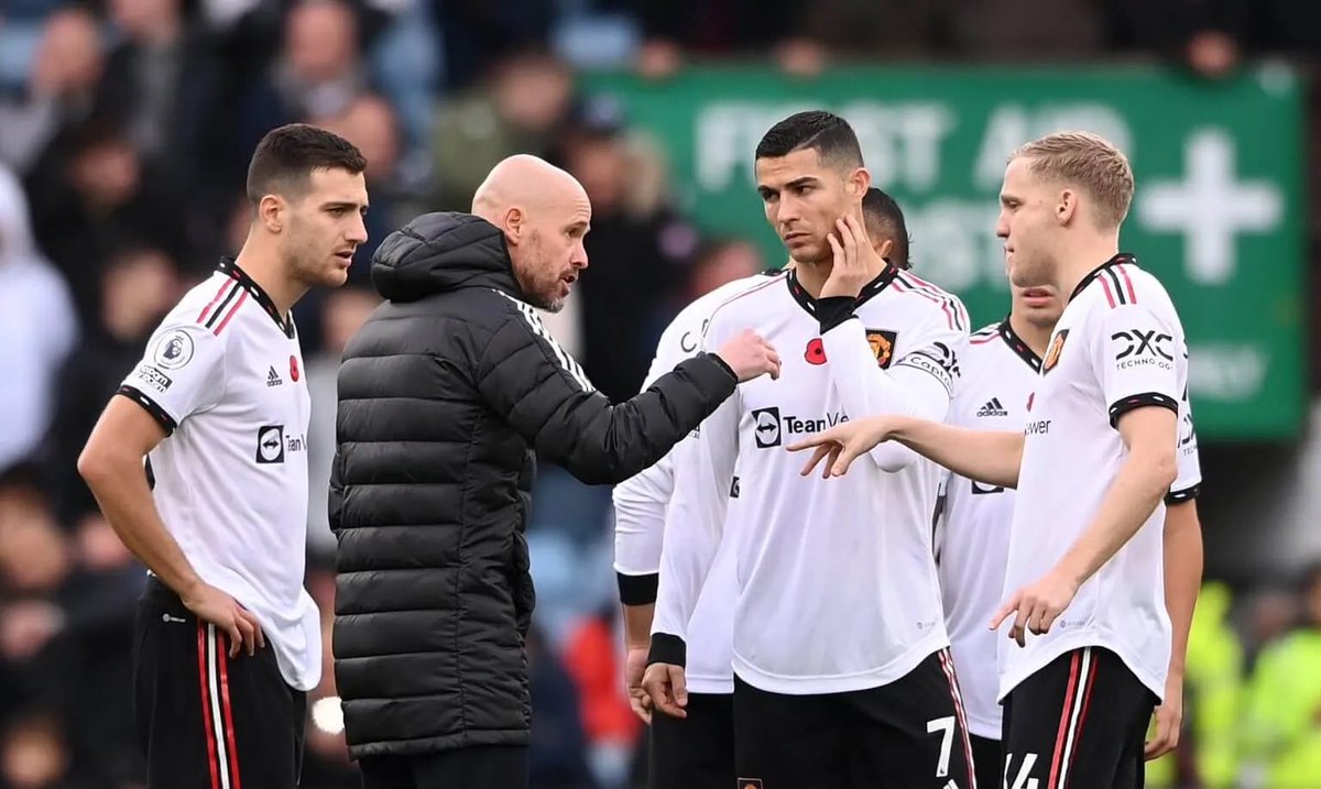 centredevils's tweet photo. 🚨🚨🎙️| Erik ten Hag says Cristiano Ronaldo pulled out of training sessions:

“I confronted him with this.

“Many times I say, ‘Ronnie, everyone wants to work for you to bring you in the right position, but if you can’t bring yourself in the box, you can’t score’.

“He was not capable to do this. It’s the wrong idea to put this to me that I expected him to do the pressing, that he’s exhausted. But he couldn’t. He ran neither in possession nor out of possession.

“The reason was because he didn’t prepare himself. Every top team has to embrace the top player, but the top player has to work for the team.

“He was telling the players, ‘Save your legs at the training’. I understand it when you are top fit; you have sessions, you can save the legs. But first you have to train yourself to get into the right fitness levels.”

[@TheAthleticFC]
