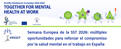 ICASST's tweet photo. El 13 de octubre arrancó «Compromiso por la salud mental en el trabajo», campaña de la Agencia Europea para la Seguridad y Salud en el Trabajo, EU-OSHA.
Desde la #RESST nos sumamos a la prevención de los riesgos psicosociales. 🤝

👉 https://t.co/GfC2ez0CUO
#EUHealthyWorkplaces https://t.co/TthDx9GrTe
