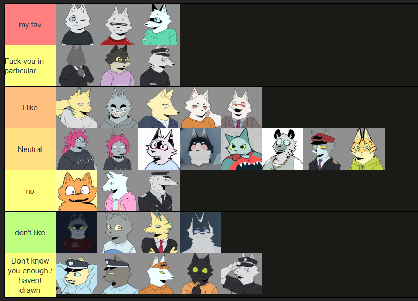 Froggytaur's tweet photo. got a new cable and my tablet doesn't even turn off by itself now
I AM VERY BORED here's Dono Diamond and a tier list I made based on how much I enjoy drawing these characters https://t.co/BWlqNClrys