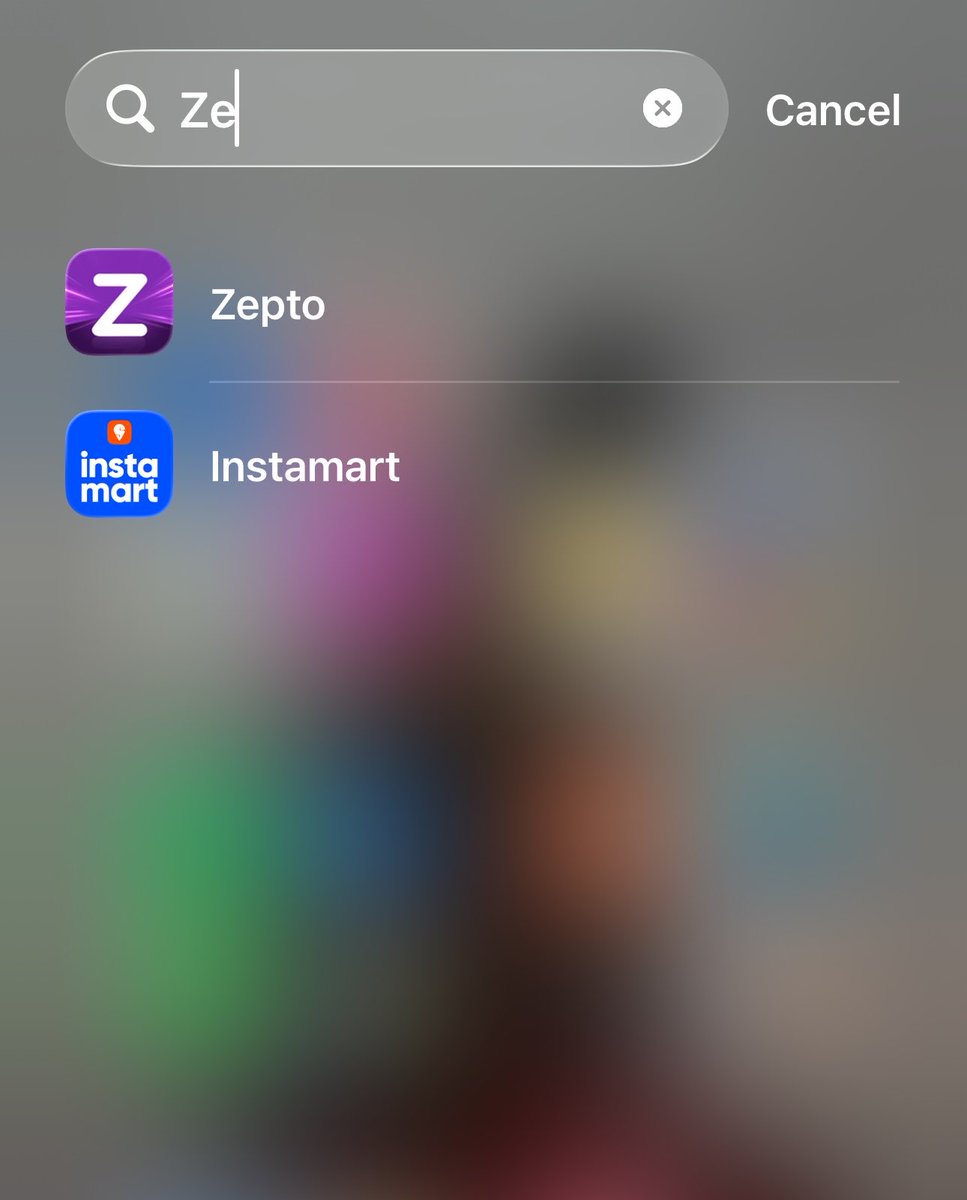ShishiraReddy05's tweet photo. Why does this happen? How Instamart is being shown when searching for competitors? https://t.co/37AK3s1Sag