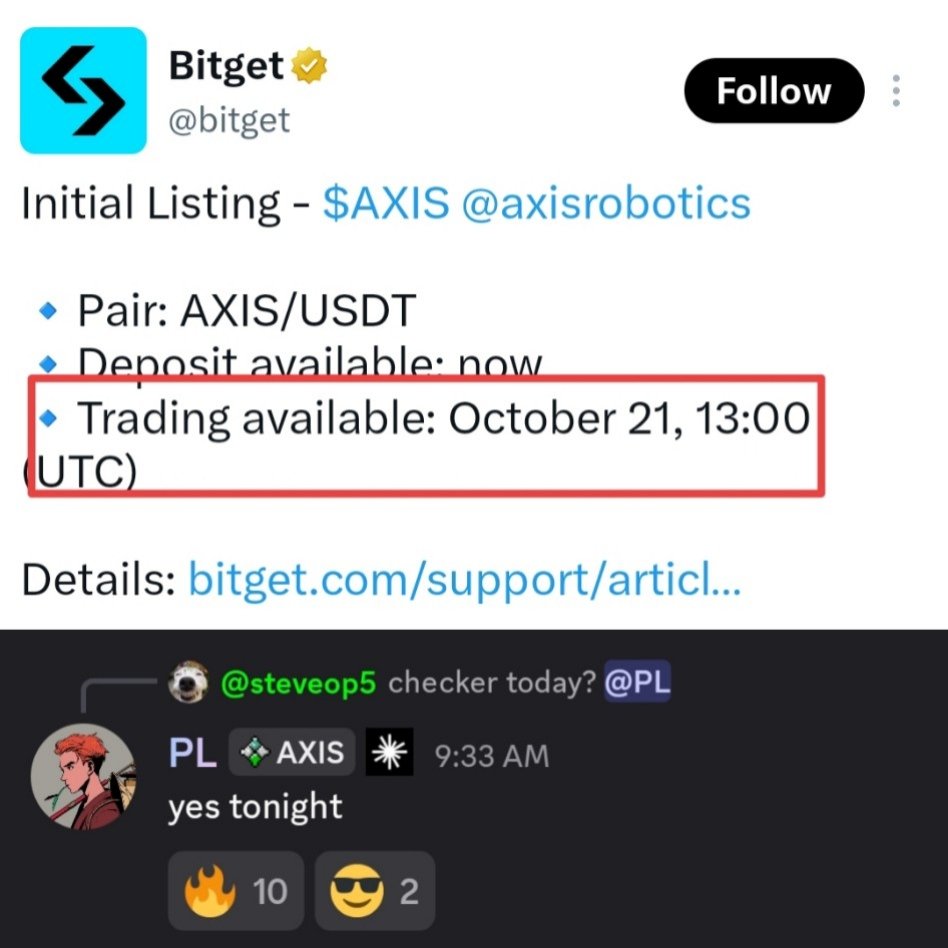 CryptoTeluguO's tweet photo. 💥 @axisrobotics huge update

🪙 $AXIS
🪂Airdrop checker tonight
💱Listing tomorrow 6:30PM IST

💙Like
🔁RT https://t.co/9aUkzC4t2D