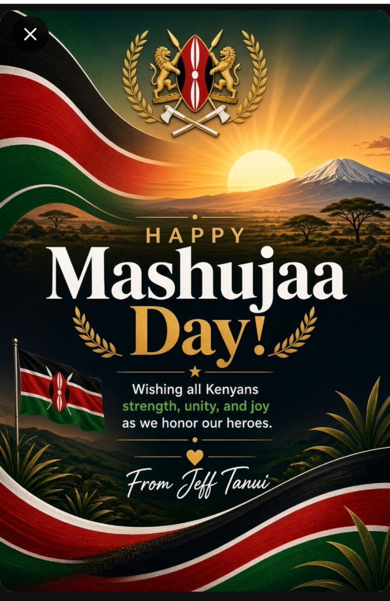 geoffry_tanui's tweet photo. Happy mushujaa Day to our personal and national heroes.we salute you all 🫡 for your dedication and sacrifices you made for the current and the future generations 💐. https://t.co/Iktfb2U9hE