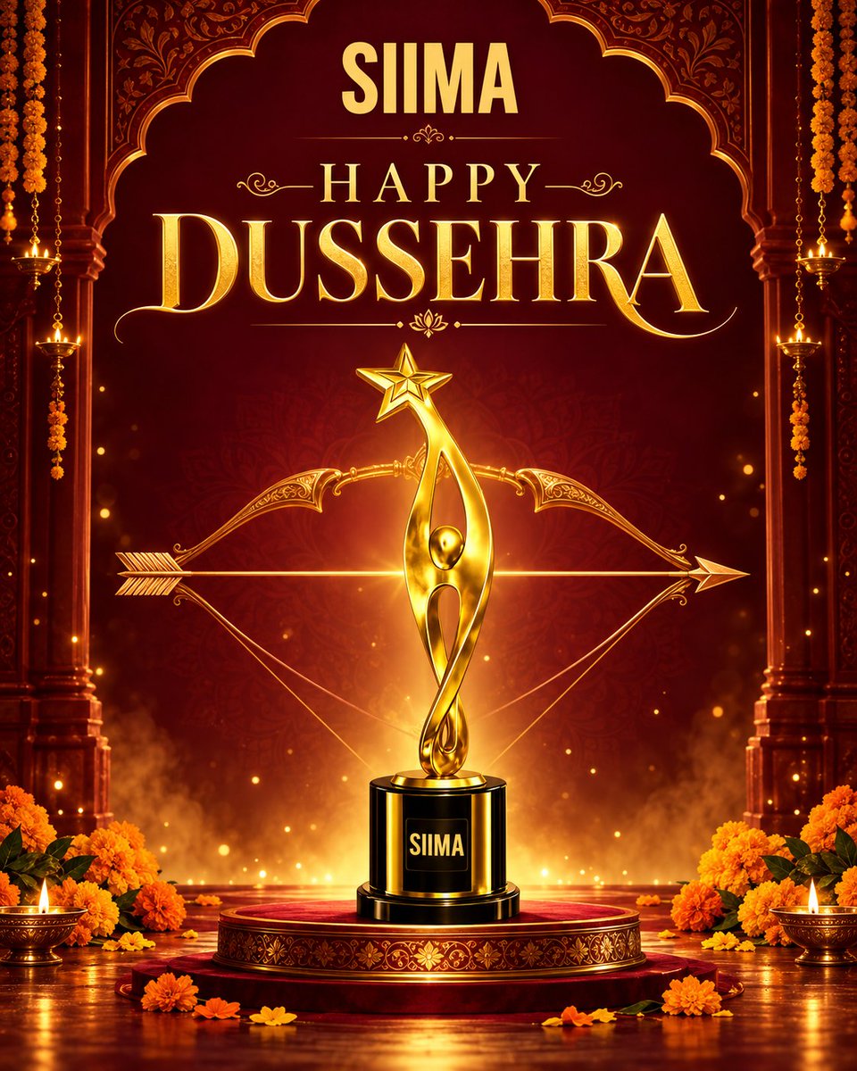 siima's tweet photo. May the spirit of Dussehra bring strength, prosperity and new beginnings. Wishing you a celebration filled with positivity and grace.

Happy Dussehra from SIIMA.

#Dussehra #HappyDussehra #SIIMA https://t.co/8S5T03A37X