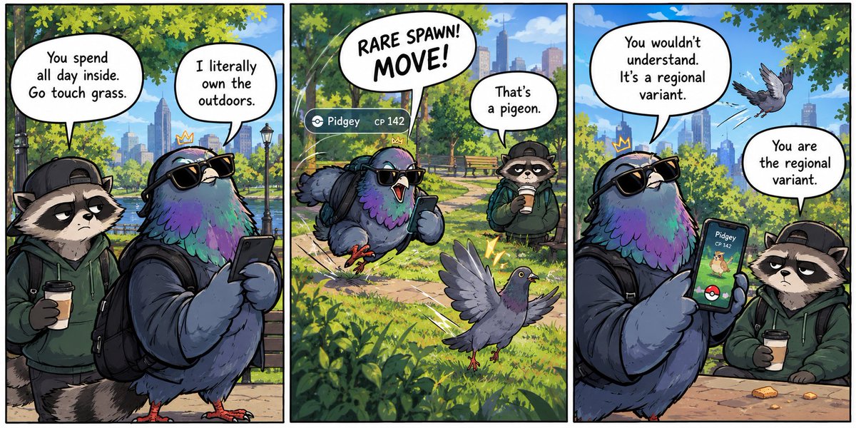 ballerthepigeon's tweet photo. What else could today's comic be about if not Pokémon? https://t.co/snXi4pmL6c