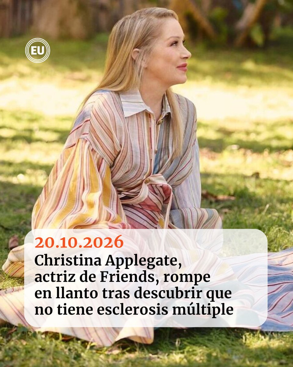 eluniversocom's tweet photo. #ChristinaApplegate, actriz de Friends, rompe en llanto tras descubrir que no tiene esclerosis múltiple https://t.co/VzCs3ET21y https://t.co/vxdLpBOGx3