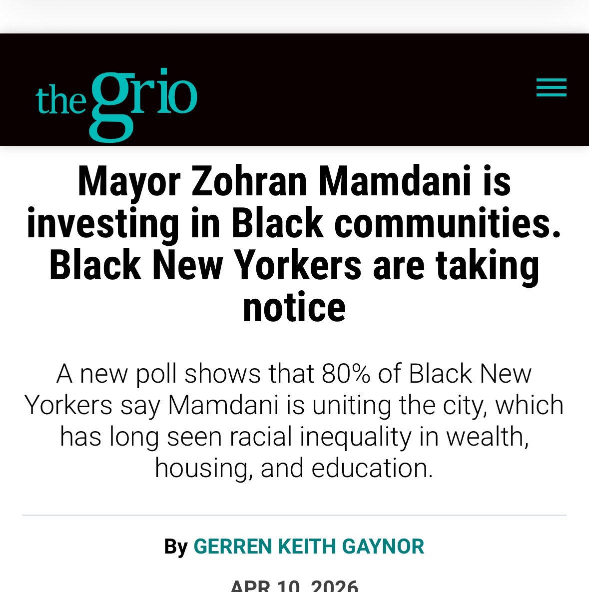 JeremyMarrell's tweet photo. Today, the @Gothamist goes out of its way to mischaracterize @NYCMayor’s relationship with Black communities, relying primarily on a single event from FEBRUARY, while refusing to include polling from April &amp; August that shows the Mayor’s robust support amongst Black New Yorkers. https://t.co/wk92aP81G3