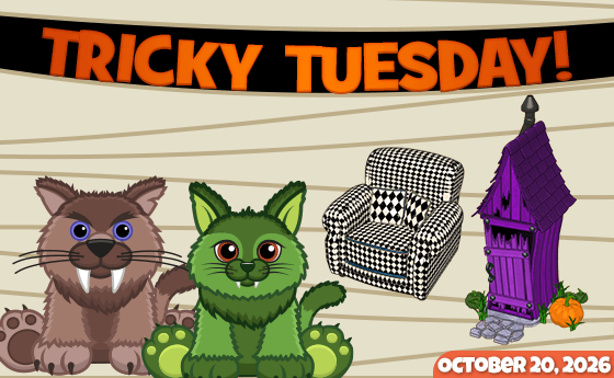 ganzestore's tweet photo. Tricky Tuesday week 5 - at both https://t.co/xzR3aqaBpi and @webkinz W Shop in ON! Great deals on #Halloween items/pets! https://t.co/u5EJlFnphh

#Webkinz #Classic https://t.co/EKUyVqtvgf