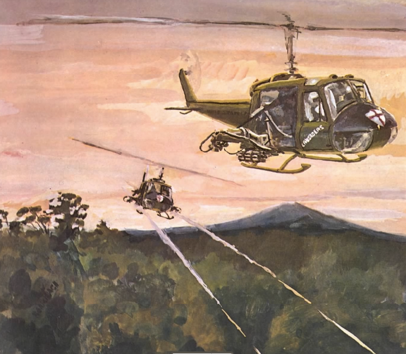 fold3's tweet photo. While most soldiers carried rifles during the Vietnam War, a unique group reached for paintbrushes and sketchbooks. Through the Combat Art Program, soldier-artists documented the war in a way that camera lenses couldn't always capture. 

Explore pieces from the 9th Infantry Division Combat Art program here: https://t.co/phvr0C2Lvc