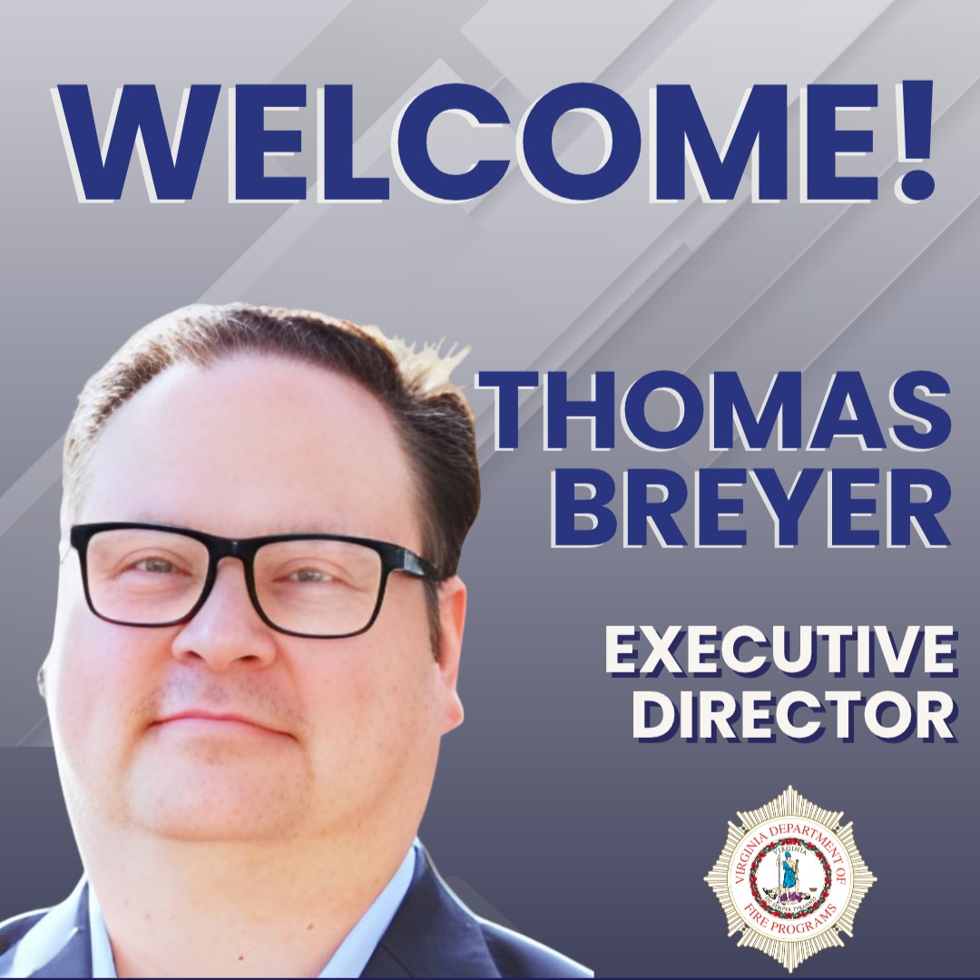 VaFirePrograms's tweet photo. VDFP welcomes Executive Director, Thomas Breyer.

Breyer spent more than a decade as a firefighter, paramedic, instructor, &amp; company officer before moving into national fire and EMS leadership roles with the IAFF, and then into fire &amp; public safety consulting.

He begins 11/10. https://t.co/MQHQqSRxm1