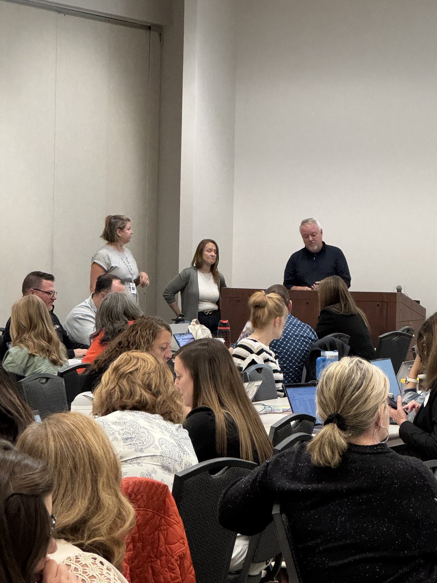 IU13EdTech's tweet photo. Tim, Megan, and Kristina kicking off today’s Collaborative Combo with Tech Media Integrators and Instructional Coaches focusing on ‘Coaching for the Classroom We Engision’! #iu13edtech https://t.co/dFnVILHOAO