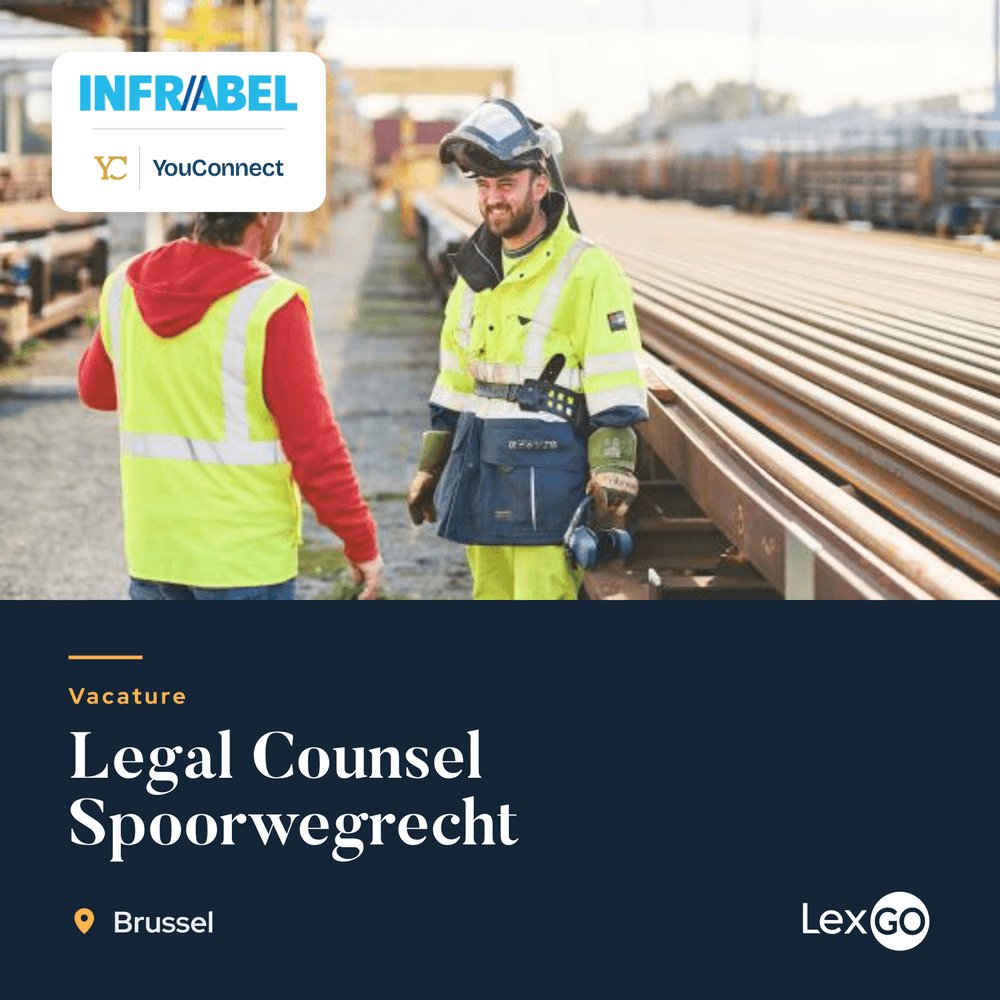 LexGobe's tweet photo. Legal Counsel Spoorwegrecht · Infrabel, via YouConnect, zoekt een Legal Counsel Spoorwegrecht voor contracten, regelgeving en strategische dossiers. #BeJobs #LegalJobs https://t.co/0x4XNI07Iz
