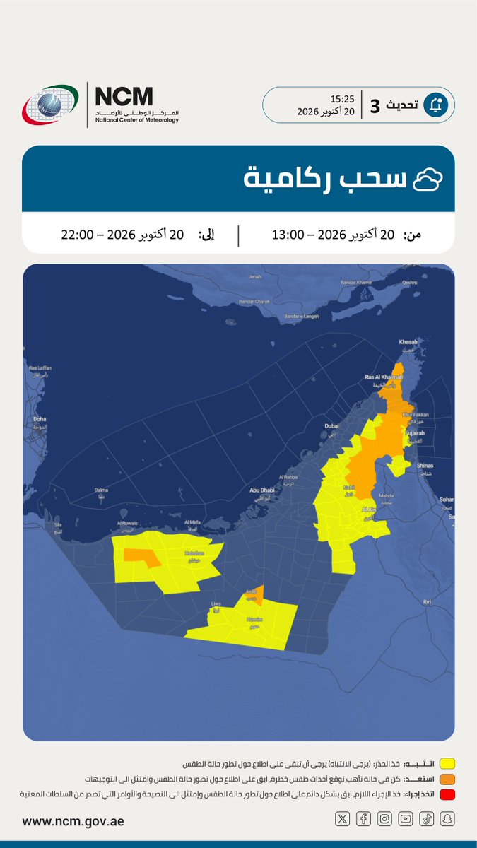 #تنبيه #المركز_الوطني_للأرصاد