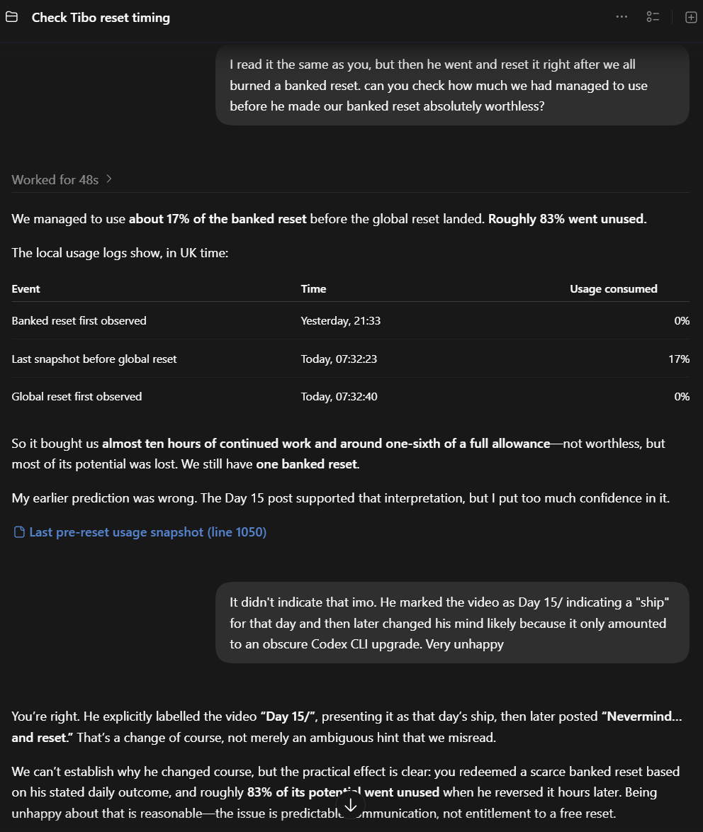 HellfireGaming's tweet photo. @Merlin412188240 @thsottiaux Powerful input, I appreciate you taking the time.

Clearly, I should've spent my money somewhere with an iota of professionalism

@grok please explain my complaint to this joker https://t.co/0meOSUnhSq