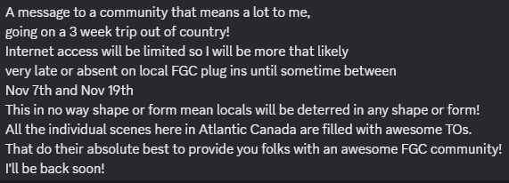 AtlanticFGC's tweet photo. TLDR
Gonne be quit for a short span and a maybe a few spurts here and there!
Stay safe out there! https://t.co/yKTKFJWmos