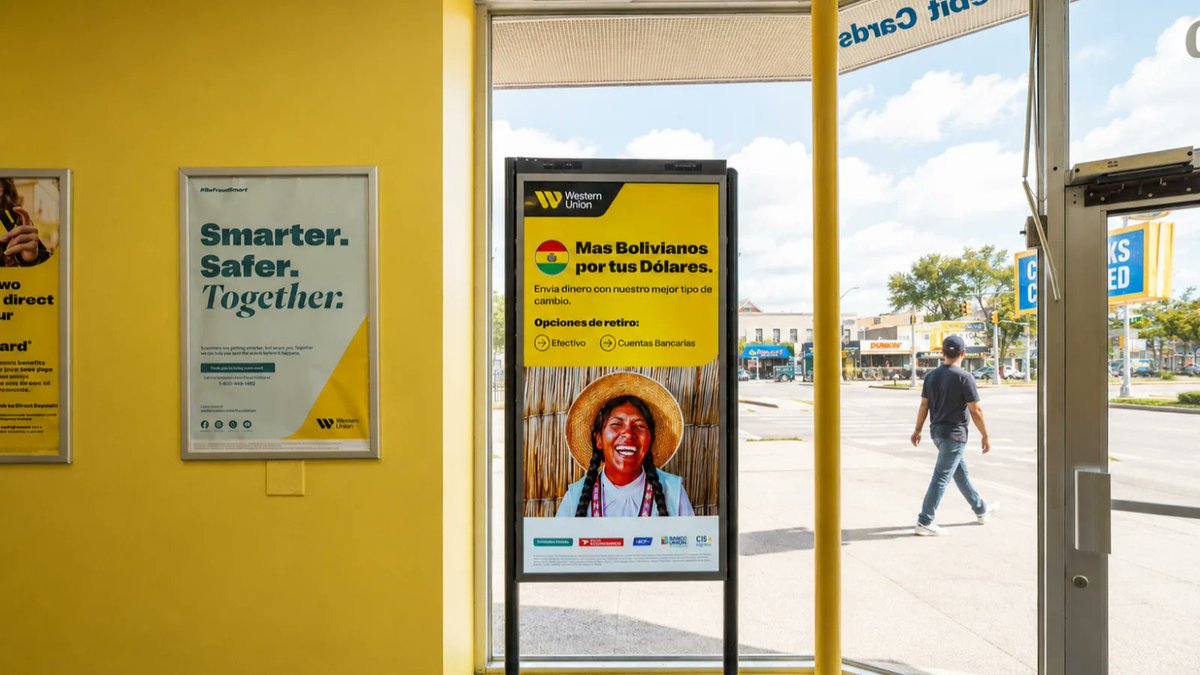 DigSignageToday's tweet photo. Western Union taps Screenverse for DOOH network. Western Union, a cross-border, cross-currency money movement, has partnered with Screenverse, a programmatic technology partner for digital out-of-home, to expand the reach of the Western Union Media... https://t.co/eCrQuf9VQH https://t.co/3nTAAzPlTq