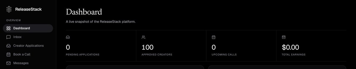 TheReleaseStack's tweet photo. 100 creators approved on ReleaseStack! 🎉

we just hit our first milestone in less than 24 hours.

brands, our DMs are open 👀 https://t.co/YNVGMi9dz3